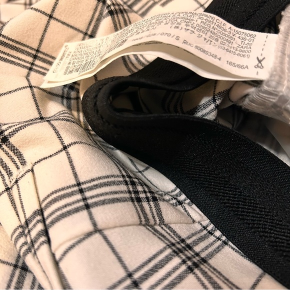 Zara Classic Black and White Plaid Pants - Size Small - Picture 12 of 12